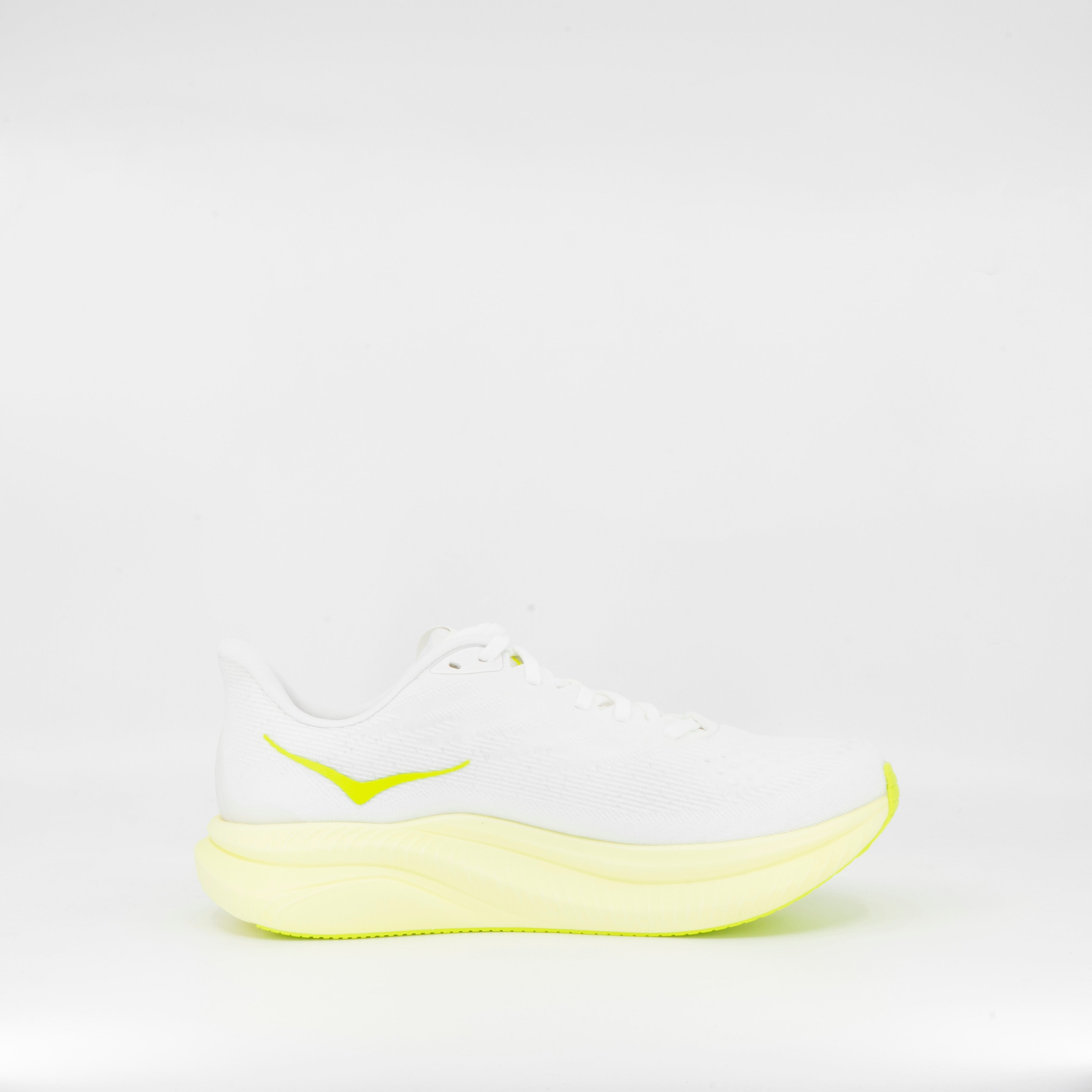 Hoka Mach 6 (B Standard) Womens White/Neon Hoka Citrus - Frontrunner Colombo